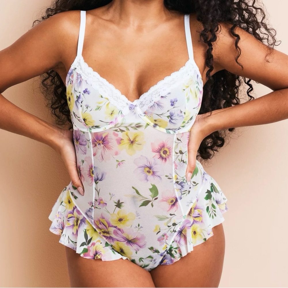 Adore Me Floral Print Chemise